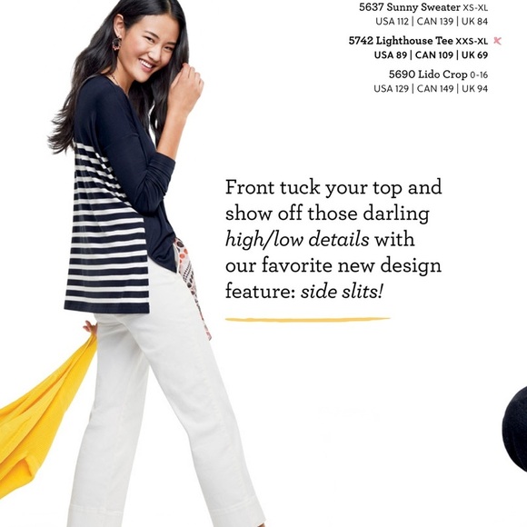 Cabi Navy Blue & White Stripes Lightweight Top Size Medium EUC Lighthouse Tee - Picture 3 of 10